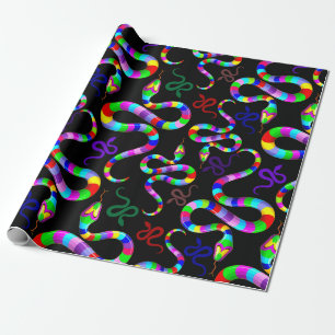 Slang Psychedelic Rainbow Kleuren Cadeaupapier