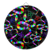 Slang Psychedelic Rainbow Kleuren Dartbord (Voorkant)