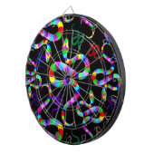 Slang Psychedelic Rainbow Kleuren Dartbord (Voorkant Rechts)