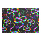 Slang Psychedelic Rainbow Kleuren Kussensloop (Achterkant)