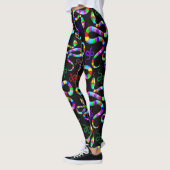 Slang Psychedelic Rainbow Kleuren Leggings (Links)