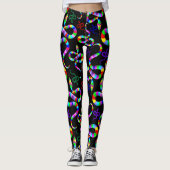 Slang Psychedelic Rainbow Kleuren Leggings (Voorkant)