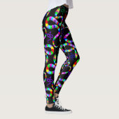 Slang Psychedelic Rainbow Kleuren Leggings (Rechts)