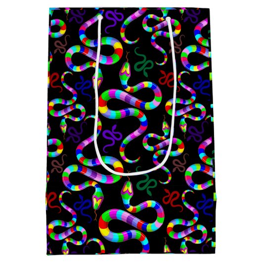 Slang Psychedelic Rainbow Kleuren Medium Cadeauzakje (Achterkant)