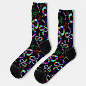 Slang Psychedelic Rainbow Kleuren Sokken (Links)