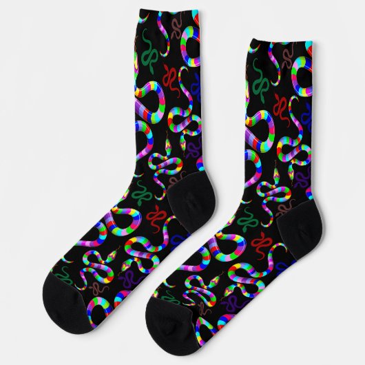 Slang Psychedelic Rainbow Kleuren Sokken (Links)