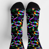 Slang Psychedelic Rainbow Kleuren Sokken (Top)