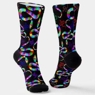 Slang Psychedelic Rainbow Kleuren Sokken