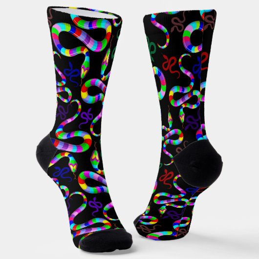 Slang Psychedelic Rainbow Kleuren Sokken (Gebogen)