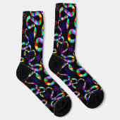 Slang Psychedelic Rainbow Kleuren Sokken (Rechts)