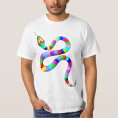 Slang Psychedelic Rainbow Kleuren T-shirt (Voorkant)