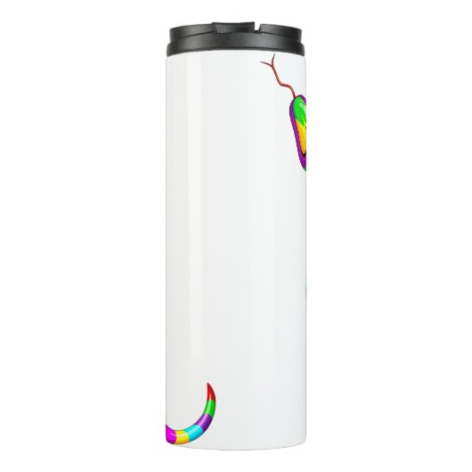 Slang Psychedelic Rainbow Kleuren Thermosbeker (Achterkant)