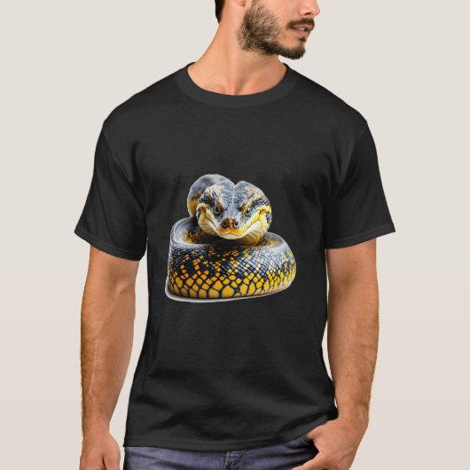 Slang python reptiel krachtig hypnotiserend domina t-shirt (Voorkant)