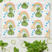 Slang Regenboog Bloemen Keuken Handdoek (Gevouwen)