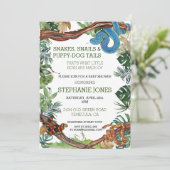 Slang Reptiel Baby Shower Kaart (Staand voorkant)