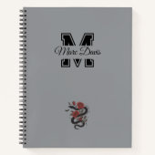 Slang & Roos - Gotische Bloemen Slang Design Notitieboek (Voorkant)