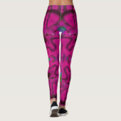 Slang Roze Zwart CBDOilPrincess Leggings (Achterkant)