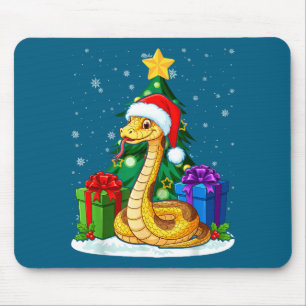 Slang Santa Hoed Kerst Pyjama Schattig Dier Sneeuw Muismat