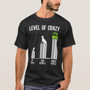 Slang Serpent Niveau Van Gekke Kattenmensen Hond M T-shirt