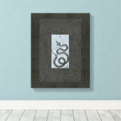 Slang/Slang Sumi-e Canvas Afdruk (Insitu (Houten vloer))