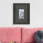 Slang/Slang Sumi-e Canvas Afdruk (Insitu (Woonkamer))