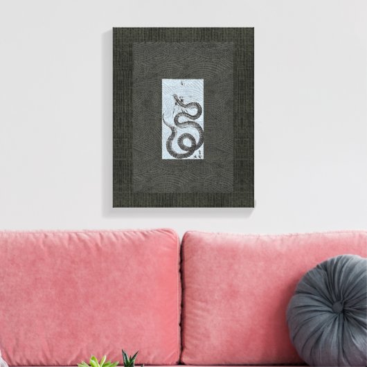 Slang/Slang Sumi-e Canvas Afdruk (Insitu (Woonkamer))