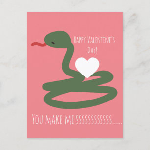 Slang Valentijnsdag Sssssss Liefde  Briefkaart