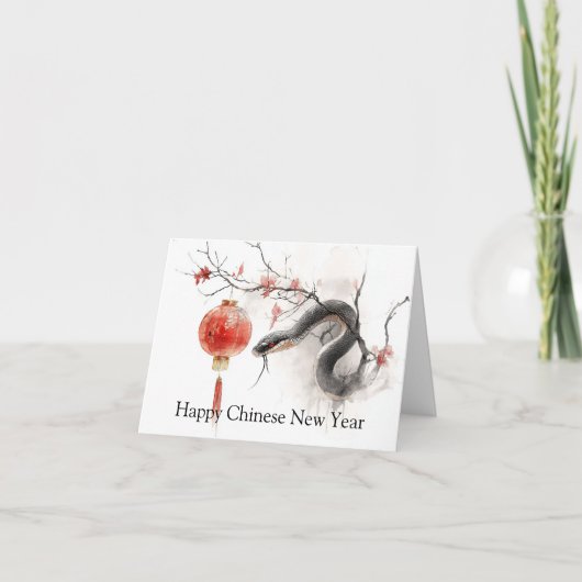 Slang van het Chinese Nieuwjaar Kaart (Voorkant)