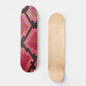 Slang Zwart en Rood Print Persoonlijk Skateboard (Voorkant)