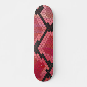 Slang Zwart en Rood Print Persoonlijk Skateboard