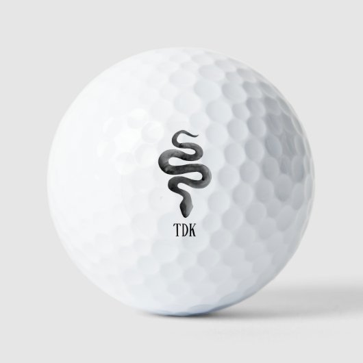 slang zwarte waterverf golf pro diep golfballen (Voorkant)