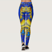 Slangachtige saffierblauwe Avatar Leggings (Achterkant)