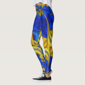 Slangachtige saffierblauwe Avatar Leggings (Links)