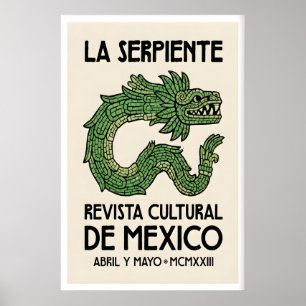 Slange Illustratie Print Typografie Muurkunst