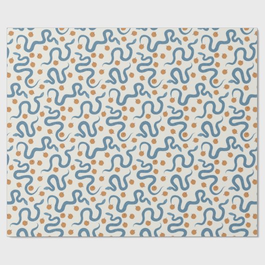 slangen en appels cadeaupapier (Vlak)