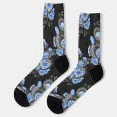 Slangen en blauwe rozen sokken (Links)