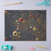 Slangen en gouden kerstversieringen met glans tissuepapier (Craft)