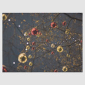 Slangen en gouden kerstversieringen met glans tissuepapier (Voorkant)