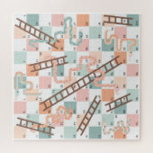 Slangen en ladders bordspel kinder legpuzzel (Horizontaal)
