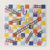 Slangen en ladders bordspel kinder legpuzzel (Horizontaal)