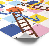 Slangen en ladders bordspel kinder poster (Hoek)