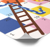 Slangen en ladders bordspel kinderen poster (Hoek)