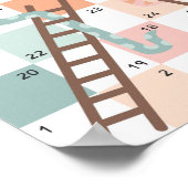 Slangen en ladders bordspel kinderen poster (Hoek)