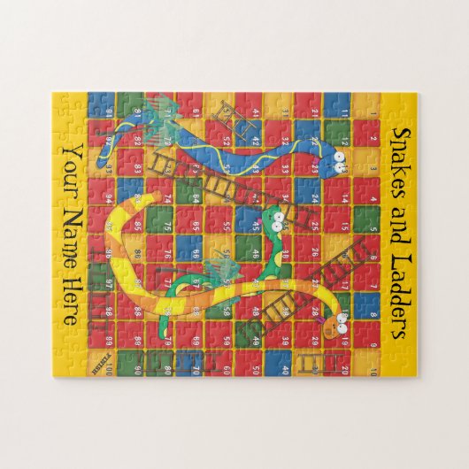 slangen en ladders legpuzzel (Horizontaal)