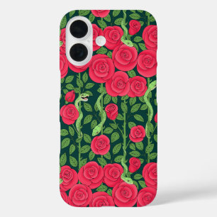 slangen en rozen iPhone 16 hoesje