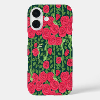 slangen en rozen iPhone 16 hoesje