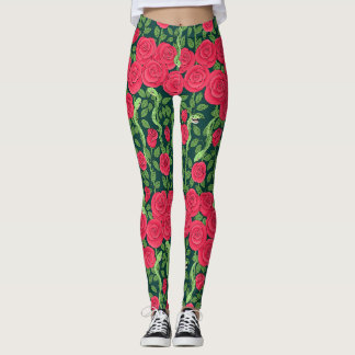 slangen en rozen leggings