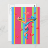Slangen in liefde briefkaart (Voorkant / Achterkant)