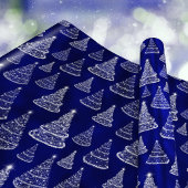 Slangen kerstbomen sterren Royal Blue Cadeaupapier