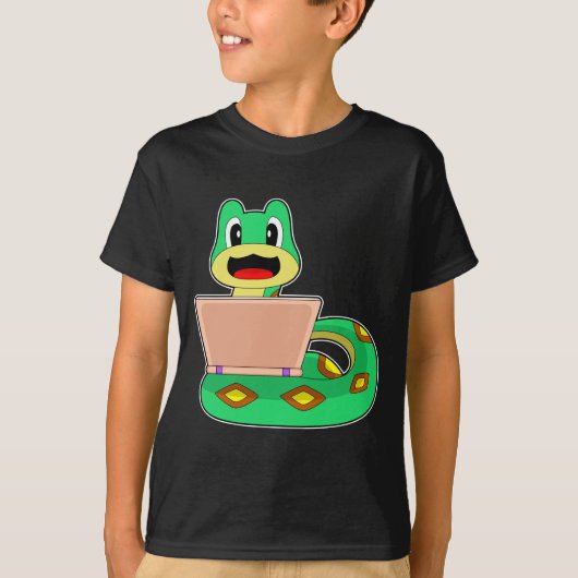 Slangen Laptop T-shirt (Voorkant)